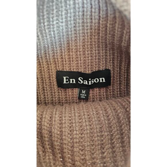 En Saison Karalie Knit Sweater Vest Pullover, Tan- Brown  Sz M - Picture 2 of 7